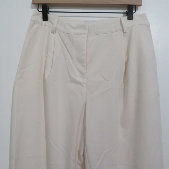 Claire Rose X Na-KD Womens Sz 38 Light Pink Cream High Waist Wide Leg Trousers - Picture 3 of 7